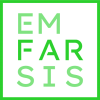 Emfarsis logo green stacked outline - padding